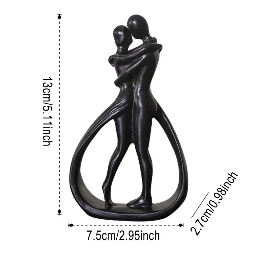 Contemporary Embrace Sculpture: Stylish Abstract Art Piece for Elegant Living Room & Home Decor
