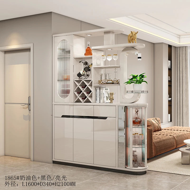 White Wine Drinks Display Cabinet Organizer Shelf Closet Curio Display Cabinet Storage Modern Woonkamer Kasten Furnitures
