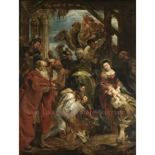 wholesale oil painting # Church Decorative Religious art # Peter Paul Rubens The adoration of the Magi painting on canvas