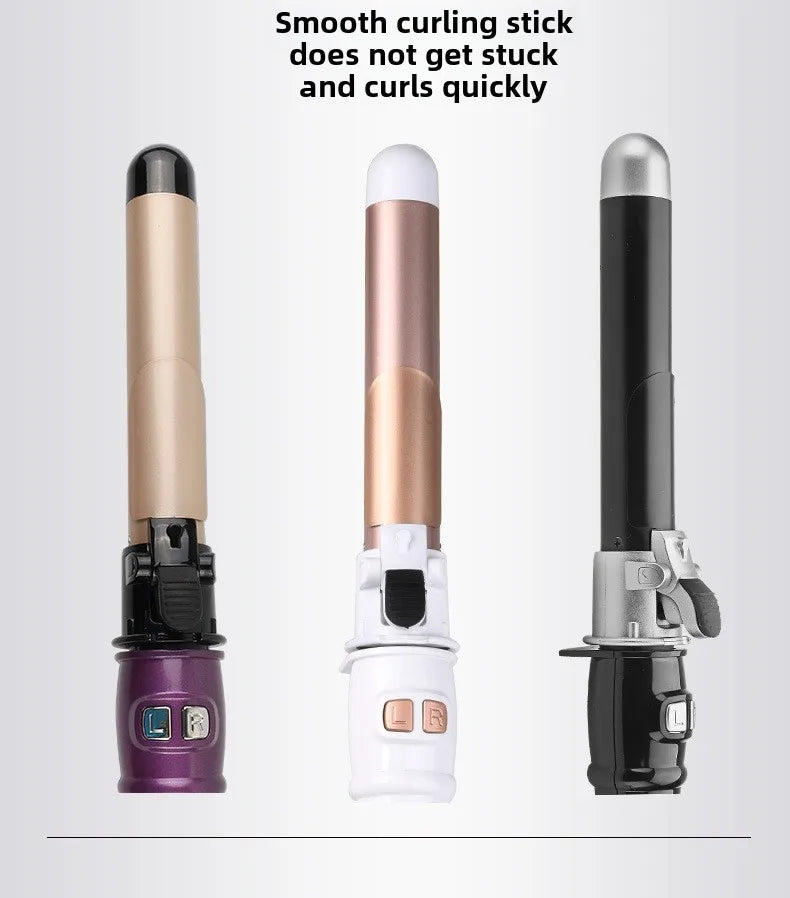 Automatic Hair Curler 1.1inches Rotating Curling Iron with LED Display Fast Heating Curling Wand Hair Curler for Home&Travel Use