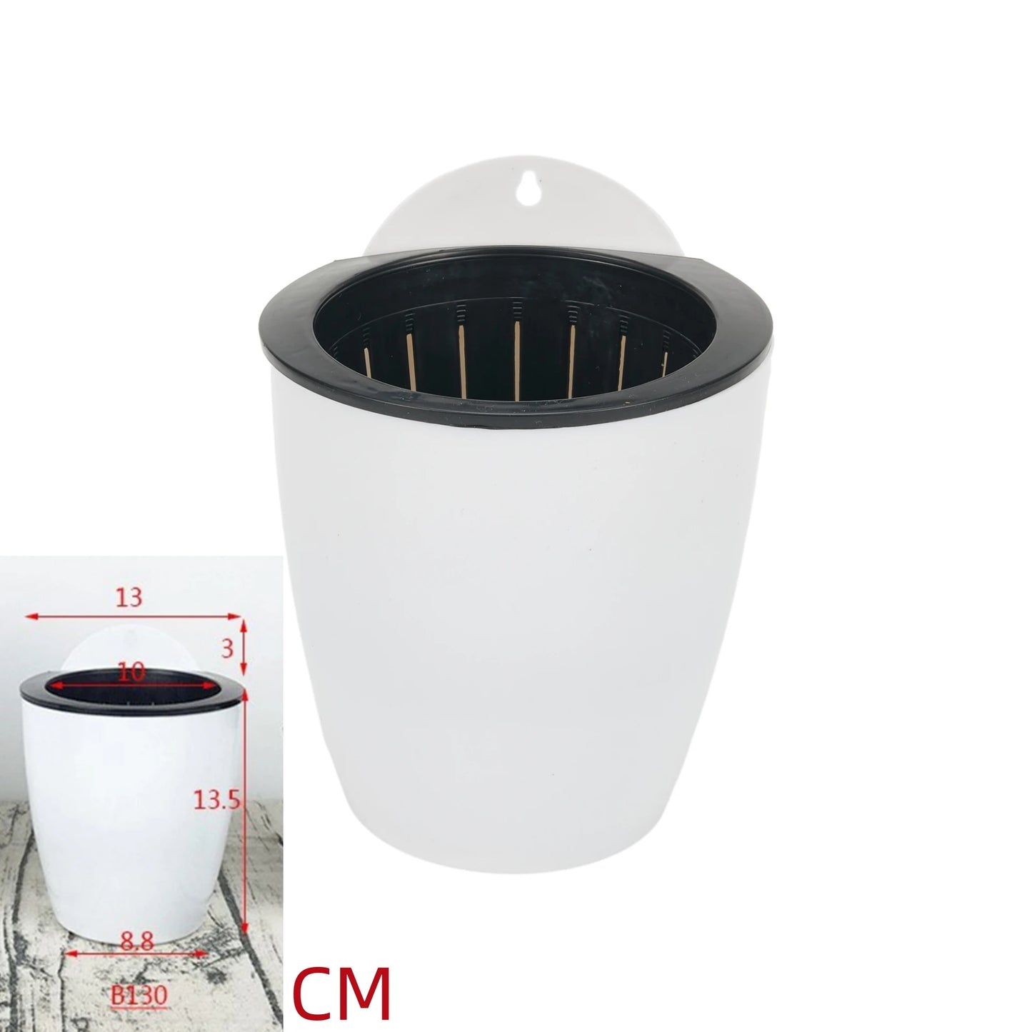 Artificial Pot Plants Pot Nursery Pot Artificial Lawn Vase White Plastic Thick Plant Flower Pot Home Garden Weddings Decoration