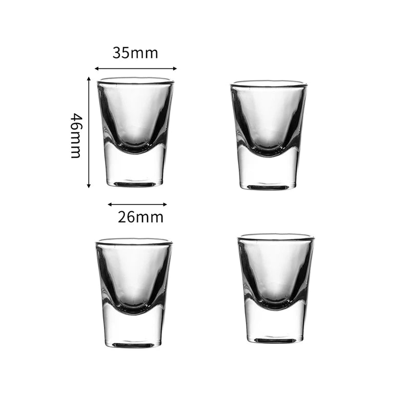 10ml/20ml/30ml/31ml Luxury Crystal Glass Cup 4pcs Vodka Glass High-end Gifts Hard Liquor Transparent Shot Glass Bar Bullet Cup