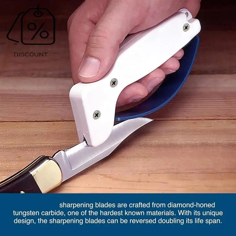 A19F-2Pack Kitchen Knifes Sharpener Handheld Carbide Tipped Blade Sharpener Sharpens Knives & Scissors