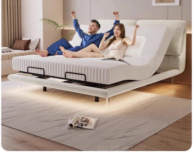Bedroom Electric Beds Leg Support Dressing French Frame Bed Headboards Double Lounge Camas Matrimonial House Accessories