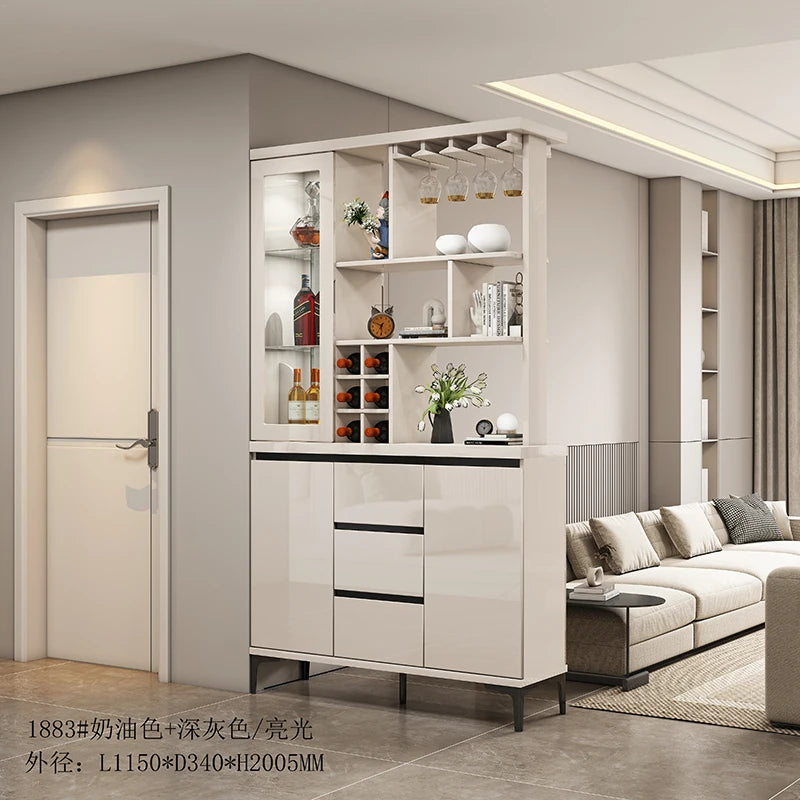 White Wine Drinks Display Cabinet Organizer Shelf Closet Curio Display Cabinet Storage Modern Woonkamer Kasten Furnitures