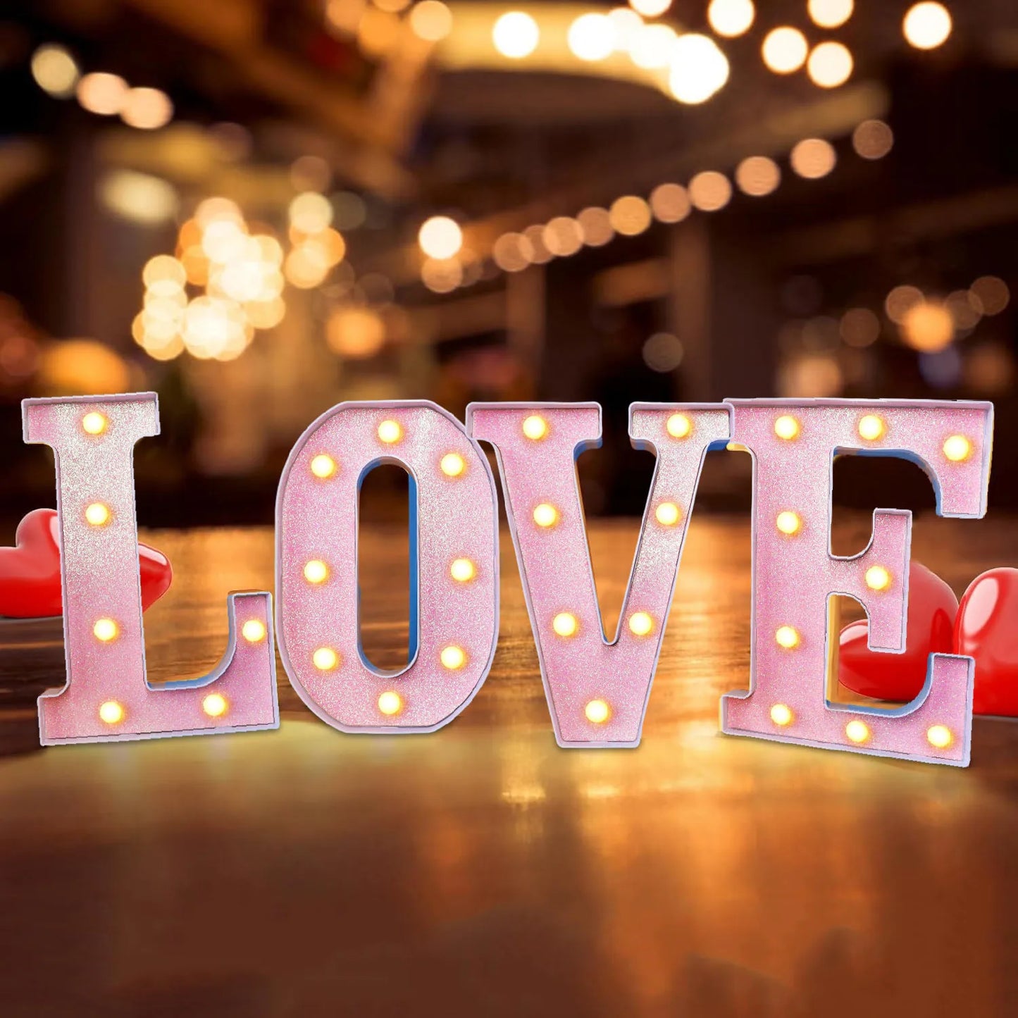 Valentine's Day "LOVE" Letter Ornaments Home Decoration Craft Gift Valentines Day Desktop Ornaments Bar Party Decoration Props
