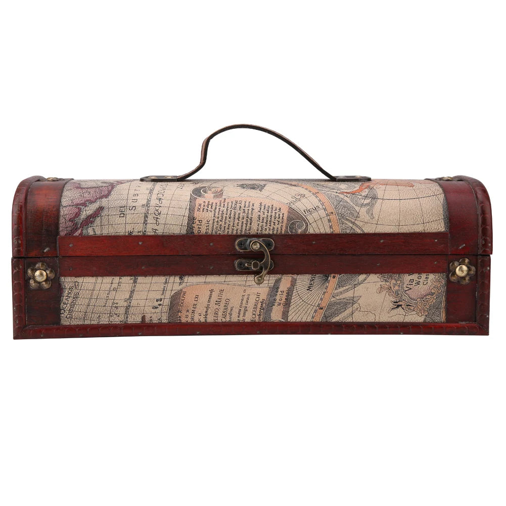 Wooden Wine Storage Box Vintage Wooden Red Wine Champagne Single Bottle Packing Storage Box Wedding Birthday Gift