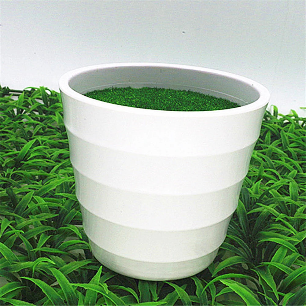 Artificial Pot Plants Pot Nursery Pot Artificial Lawn Vase White Plastic Thick Plant Flower Pot Home Garden Weddings Decoration