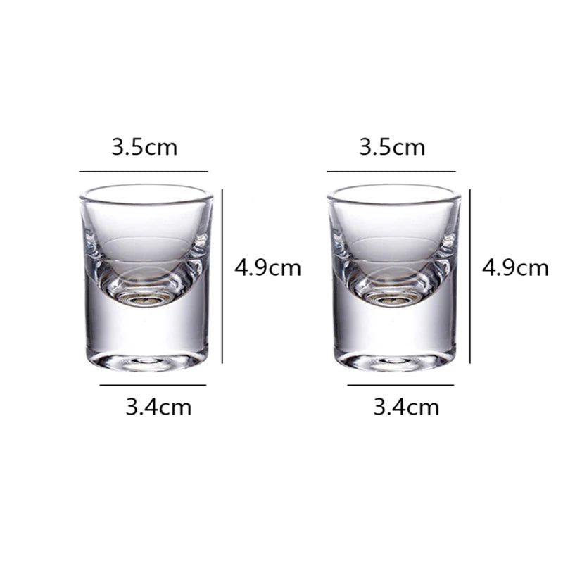 15ml/30ml/80ml/120ml Thick Bottomed Shot Glass Spirits Cup Vodka Glass Vintage Transparent High End Foreign Wine Glass Drinkware