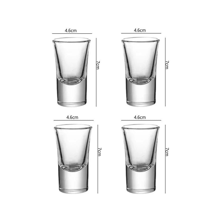 10ml/20ml/30ml/31ml Luxury Crystal Glass Cup 4pcs Vodka Glass High-end Gifts Hard Liquor Transparent Shot Glass Bar Bullet Cup