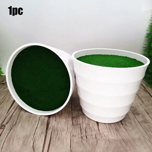 Artificial Pot Plants Pot Nursery Pot Artificial Lawn Vase White Plastic Thick Plant Flower Pot Home Garden Weddings Decoration