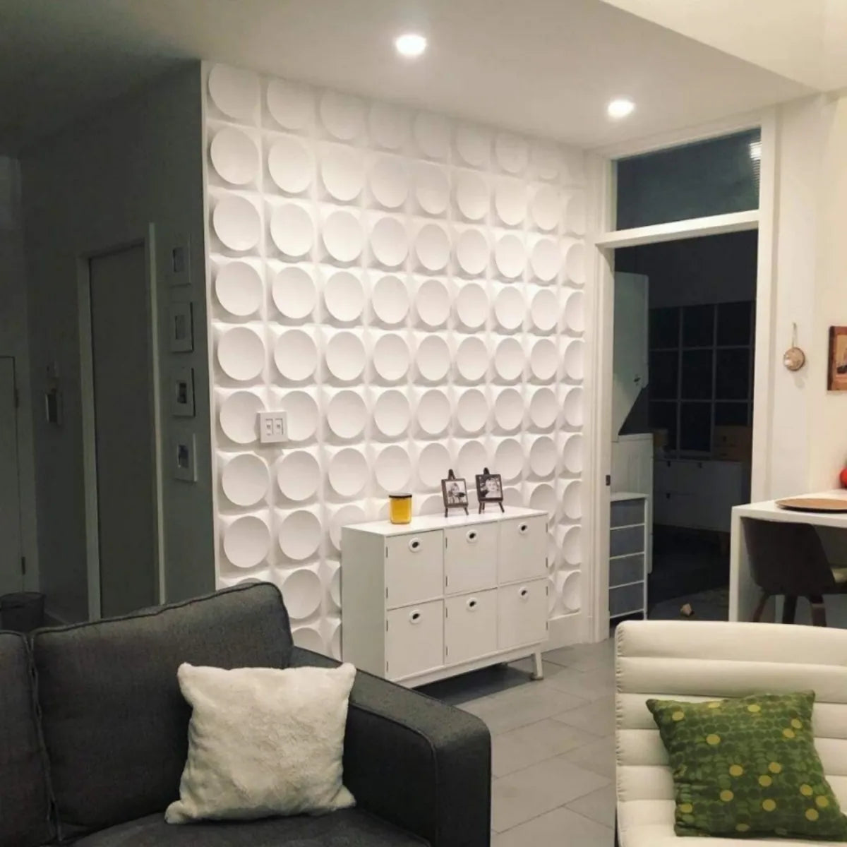 12/20/30pcs 3D pvc wall panels for indoor wall decoration, for living room hall bedroom hotel office,including tape