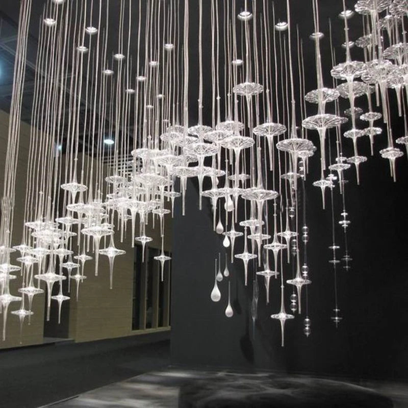 Unique Creative Project Chandelier light For Hotel Restaurant Wedding Decoration big Hanging Lamp Pendant Light Stair Chandelier