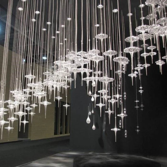 Unique Creative Project Chandelier light For Hotel Restaurant Wedding Decoration big Hanging Lamp Pendant Light Stair Chandelier