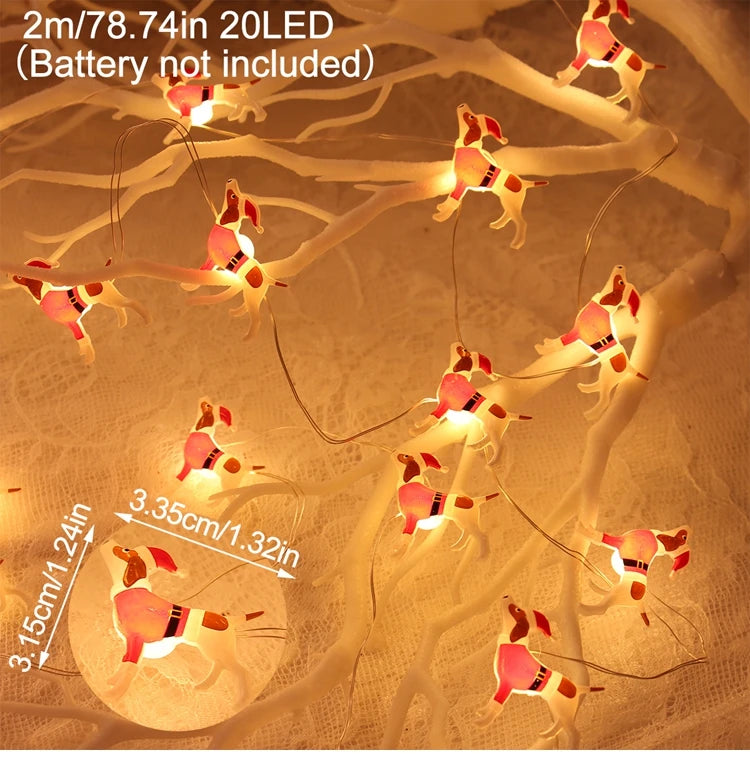 Xmas String Light Christmas Tree Ornament Merry Christmas Decor for Home Cristmas Decor Noel Navidad Gift 2023 New Year 2024