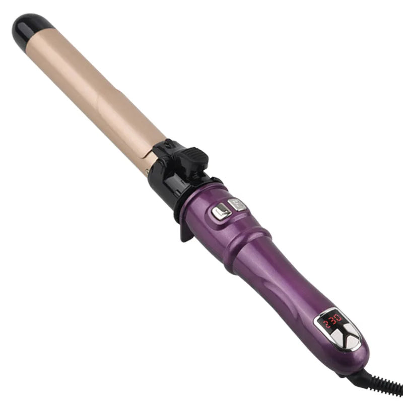 Automatic Hair Curler 1.1inches Rotating Curling Iron with LED Display Fast Heating Curling Wand Hair Curler for Home&Travel Use