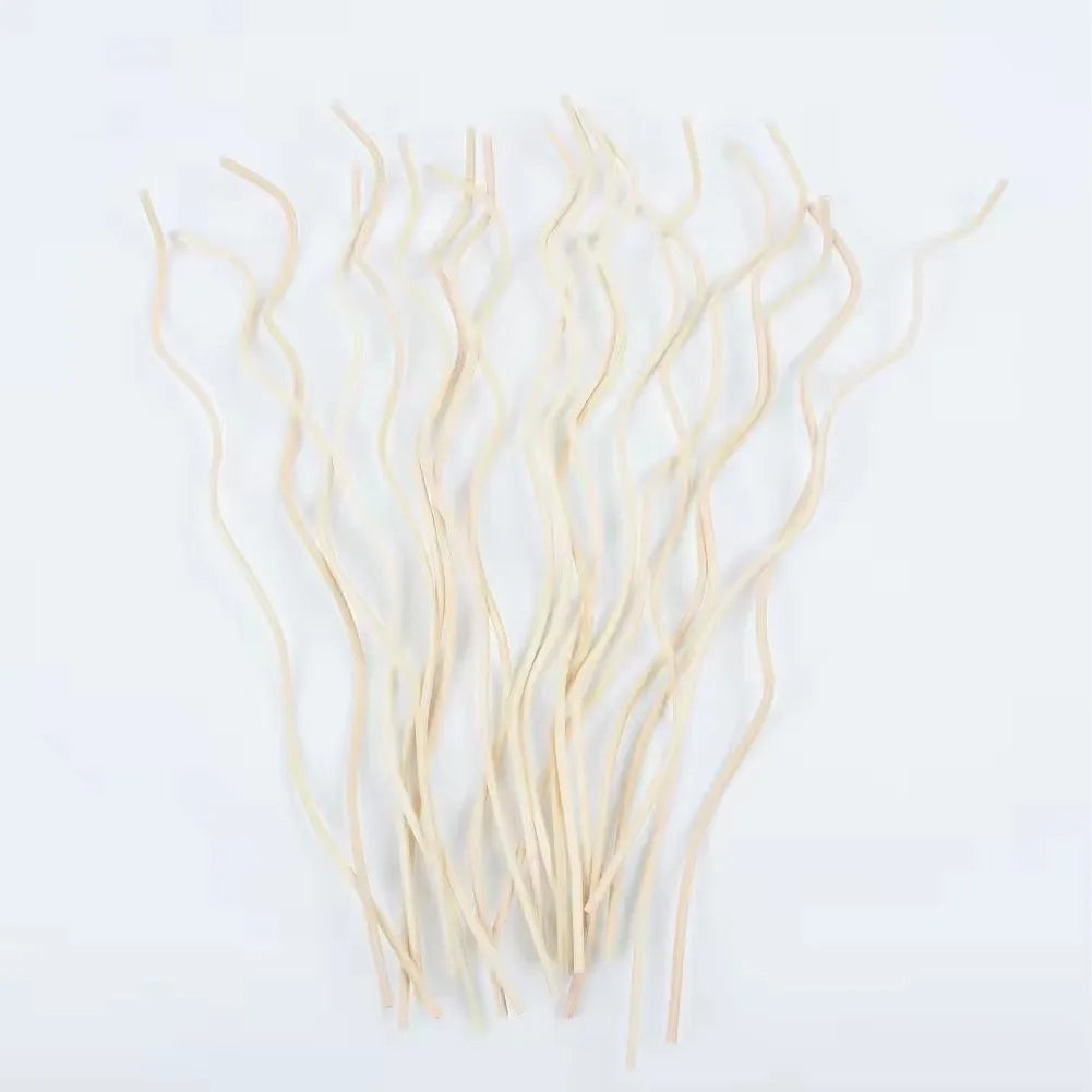 20Pcs Long Wavy Rattan Reed Diffuser Sticks Fragrance Diffuser Replacement Refill Air Freshener Home Fragrance Accessory