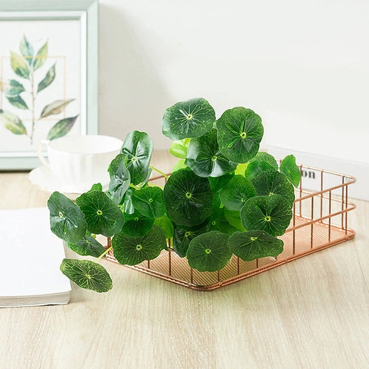 Artificial Plants Lotus Leaf Potting Materials Festival Home Room Decor Household Product Outdoor Garden YardGreen Plants Bonsai