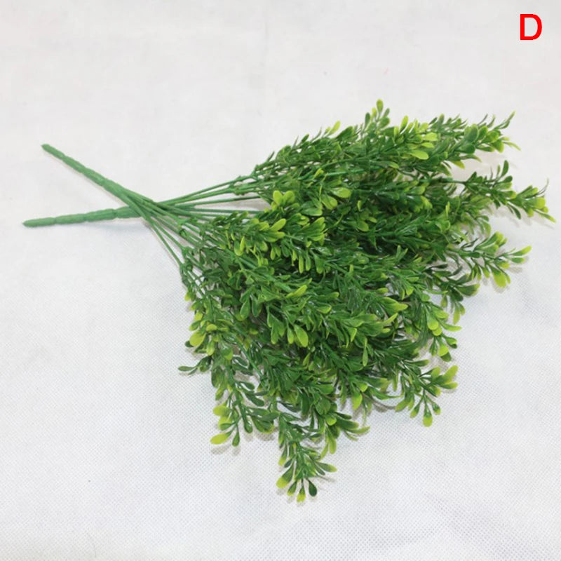 Artificial Plants Fake Leaf Foliage Bush Home Office Garden Wedding Decors