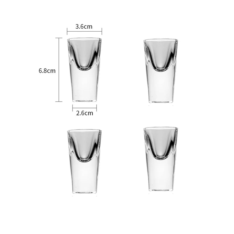 10ml/20ml/30ml/31ml Luxury Crystal Glass Cup 4pcs Vodka Glass High-end Gifts Hard Liquor Transparent Shot Glass Bar Bullet Cup