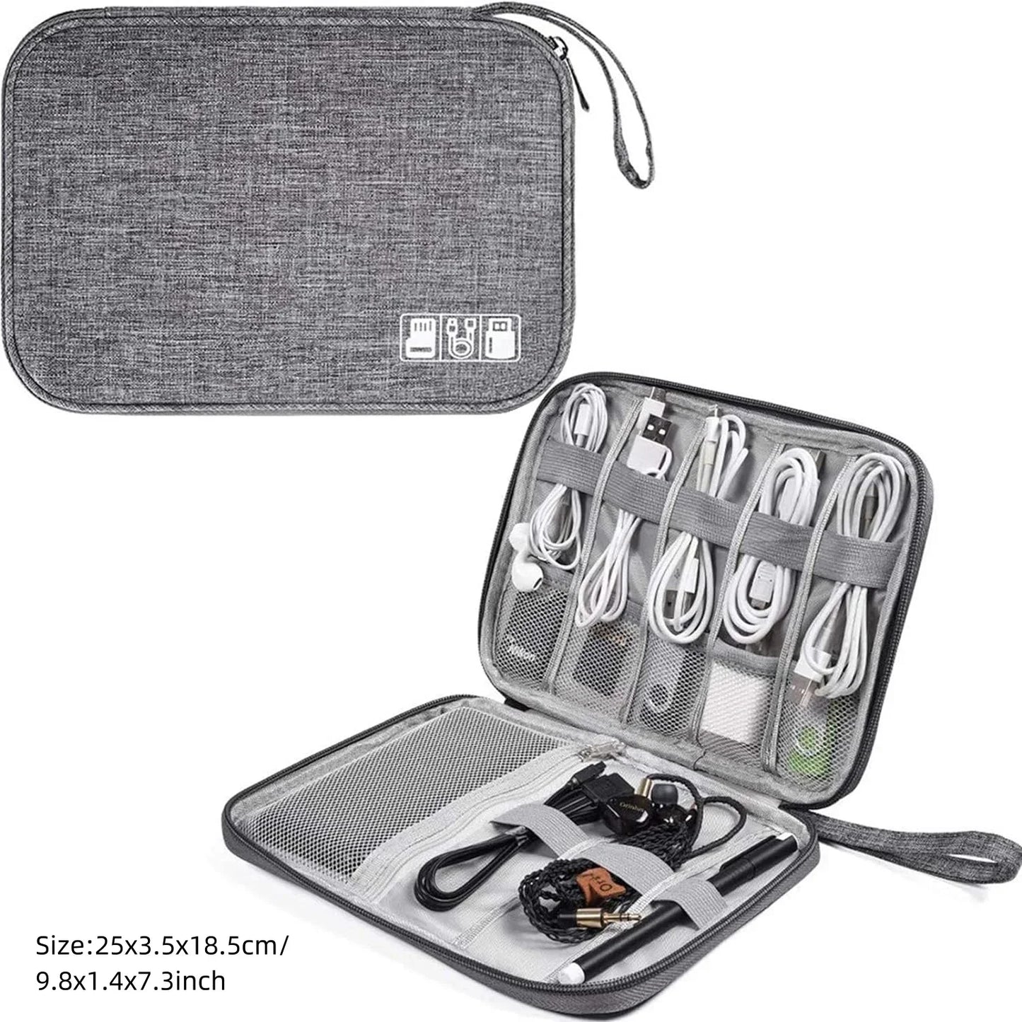 Travel Multi-function Cable Winder Charger Organizing Bag Miscellaneous Items Storage Box
