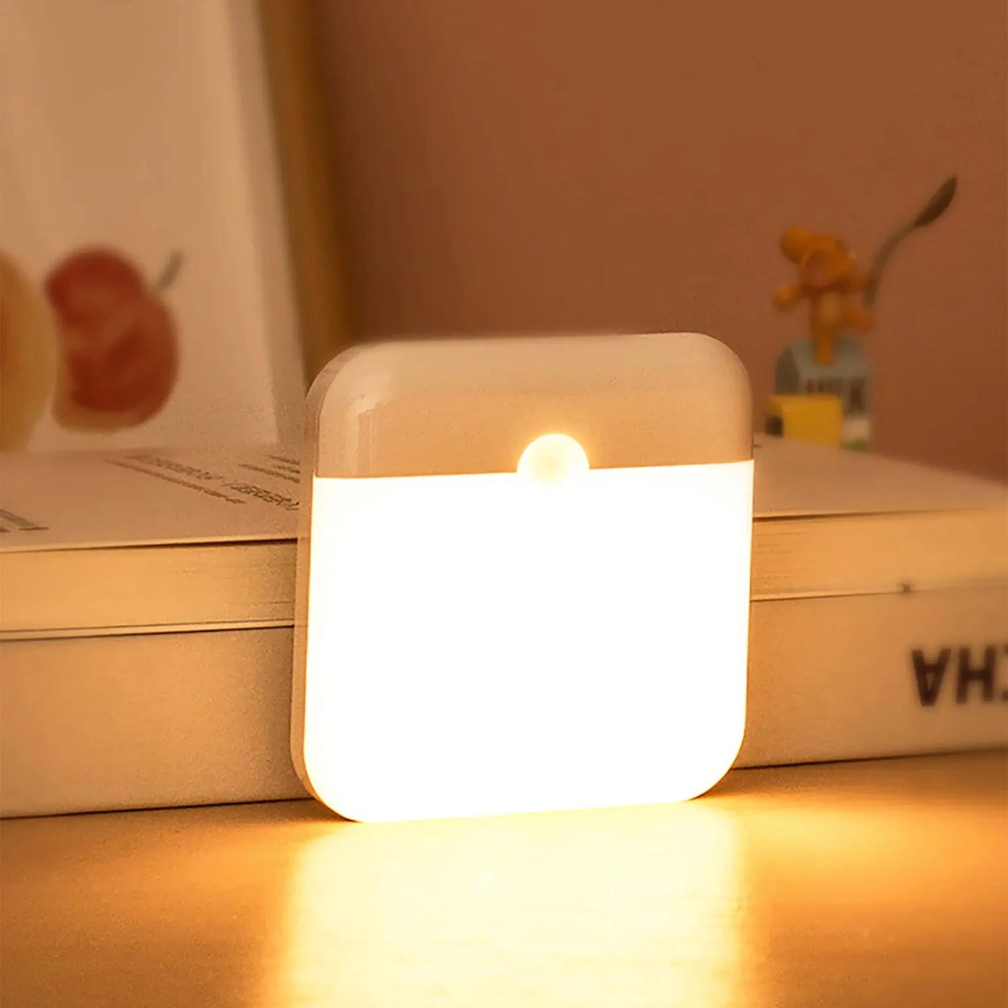 LED Wireless Night Light, Human Motion Sensor Lantern Rechargeable Wall Lamp, for Camping Summer Stairs Closet Kitchen Toilet