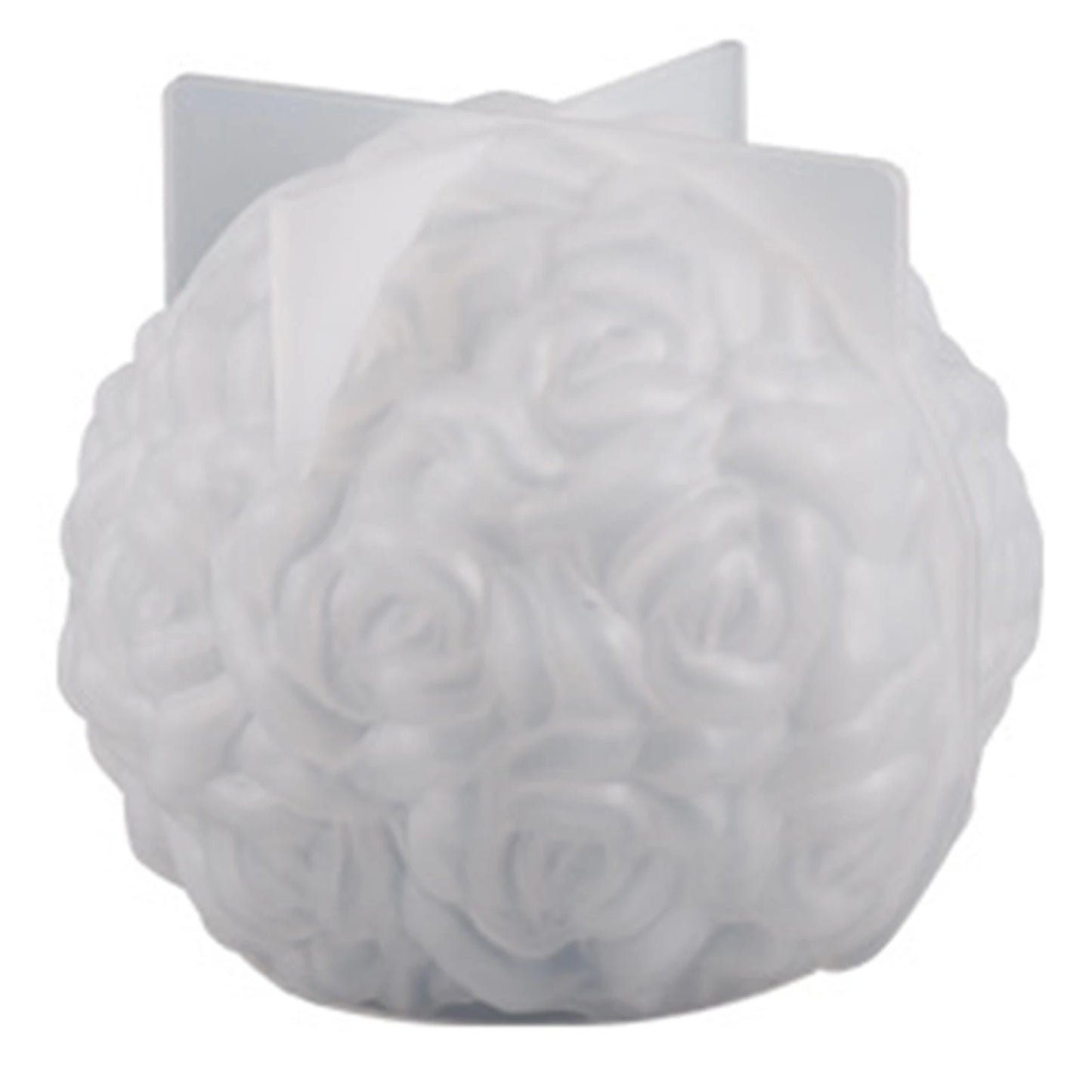 3D Rose Flowers Ball Candle Mold Handmade Resin Casting Candle Mold Gift for Thanksgiving Christmas Mother's Day wzpi