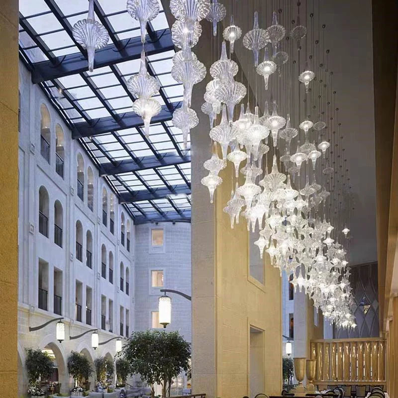 Unique Creative Project Chandelier light For Hotel Restaurant Wedding Decoration big Hanging Lamp Pendant Light Stair Chandelier