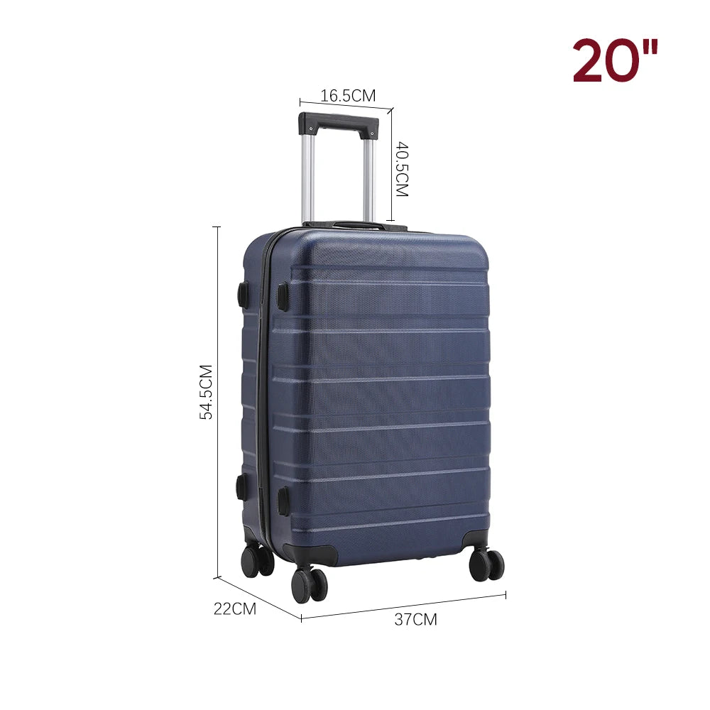 【Sheonly】Hardshell Rolling Luggage Trolley Travel Case, 20" 