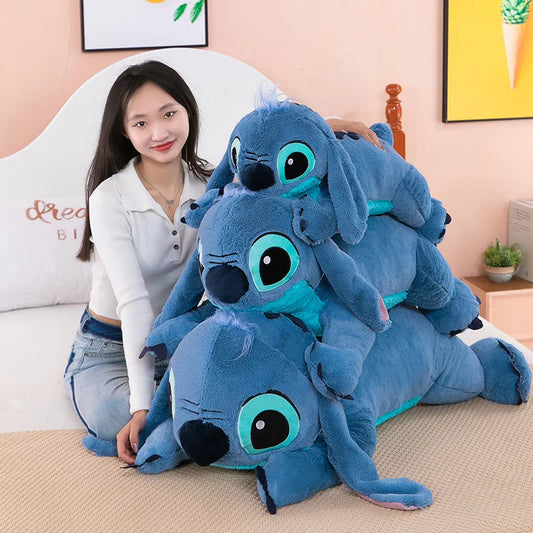 100cm Super Big Size Blue Stitch Plushie Anime Stuffed Doll Lilo & Stitch Cartoon Character Children's Pillow Kids Gift Toy