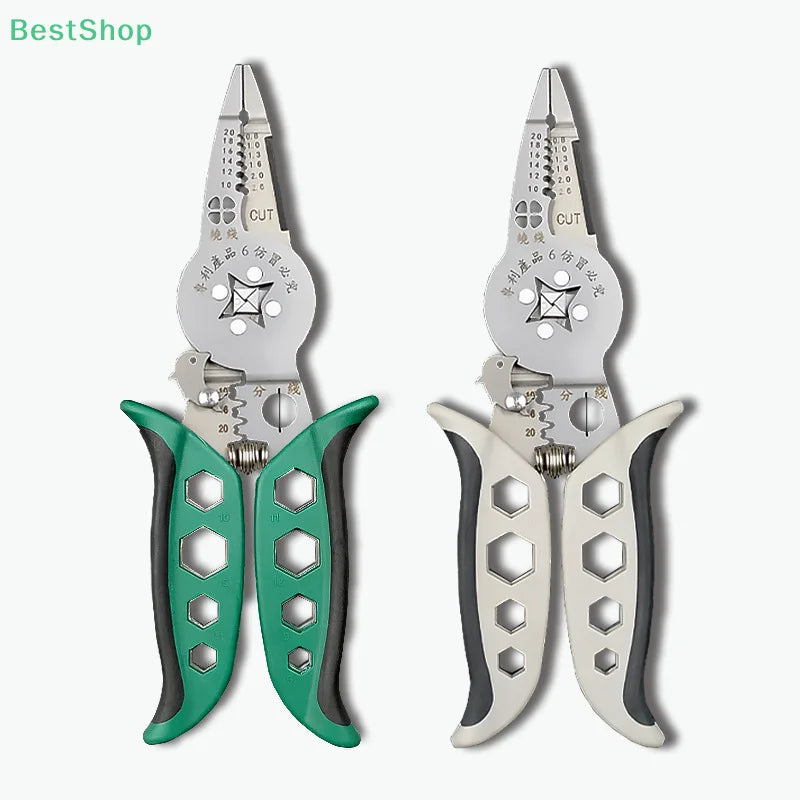 ♥♥♥Multi-functional Electrician's Pliers,Wire Stripping Pliers,Terminal Crimping Pliers Hand Tools
