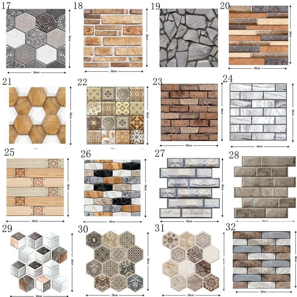 Waterproof Bedroom Brick Design Wallboard Renovation Background Wallpaper 3D Wallpaper For Wall Decoration Wall Decal