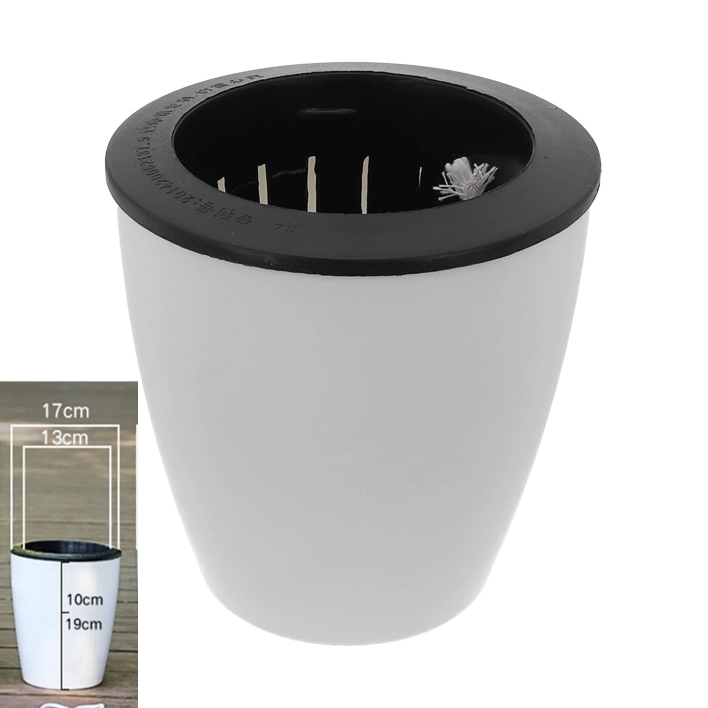 Artificial Pot Plants Pot Nursery Pot Artificial Lawn Vase White Plastic Thick Plant Flower Pot Home Garden Weddings Decoration