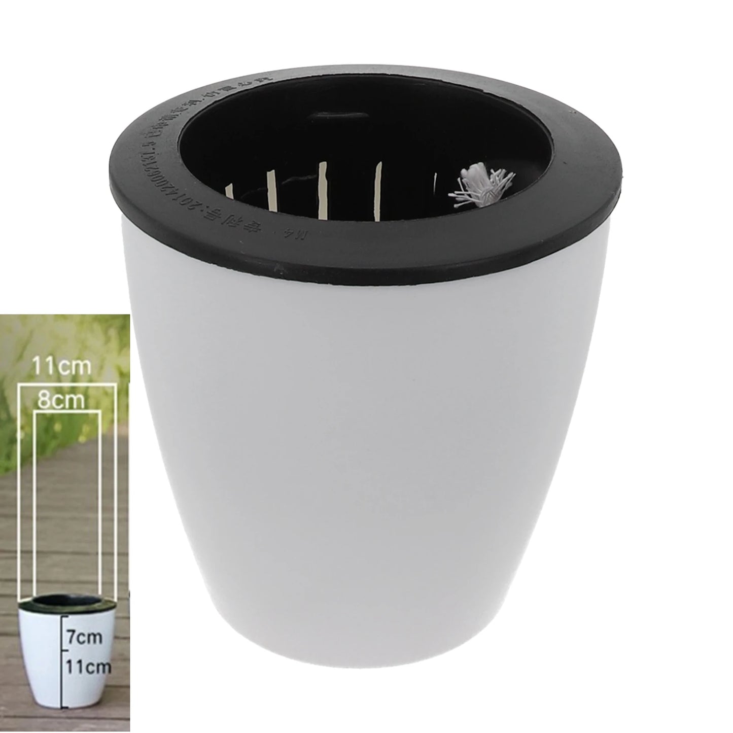 Artificial Pot Plants Pot Nursery Pot Artificial Lawn Vase White Plastic Thick Plant Flower Pot Home Garden Weddings Decoration