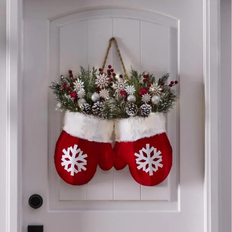Christmas crutches, candies, lollipops, elderly people's gloves, hats, small ornaments, decorations, decorations, props