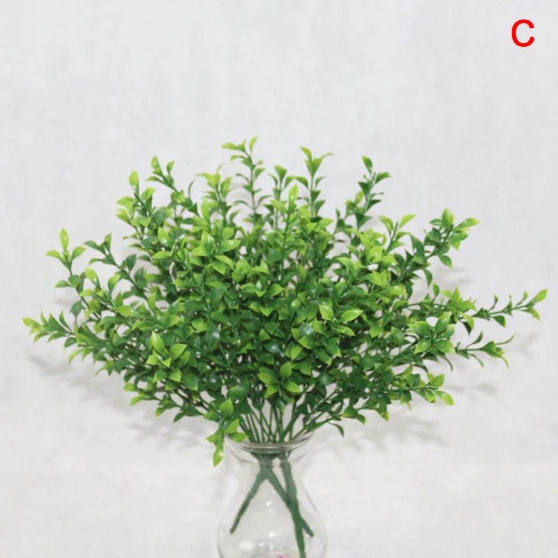 Artificial Plants Fake Leaf Foliage Bush Home Office Garden Wedding Decors
