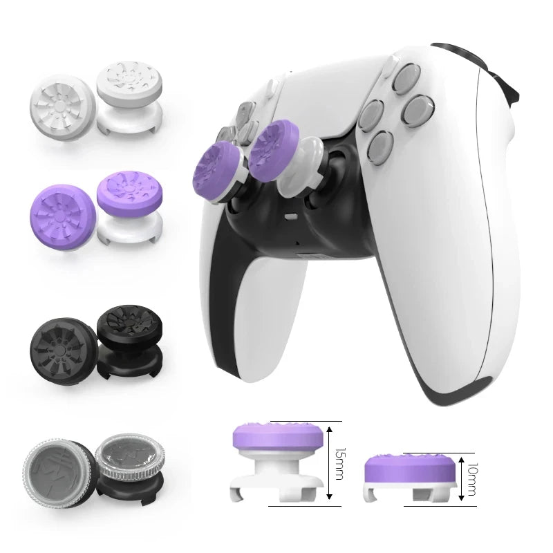 2Pcs Hand Grip Extenders Caps for PS4 Game Controller Gamepad Thumb Stick Grips High/Low Rise Covers For PS4 5,Xbox