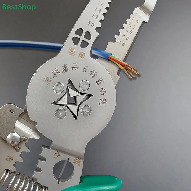 ♥♥♥Multi-functional Electrician's Pliers,Wire Stripping Pliers,Terminal Crimping Pliers Hand Tools