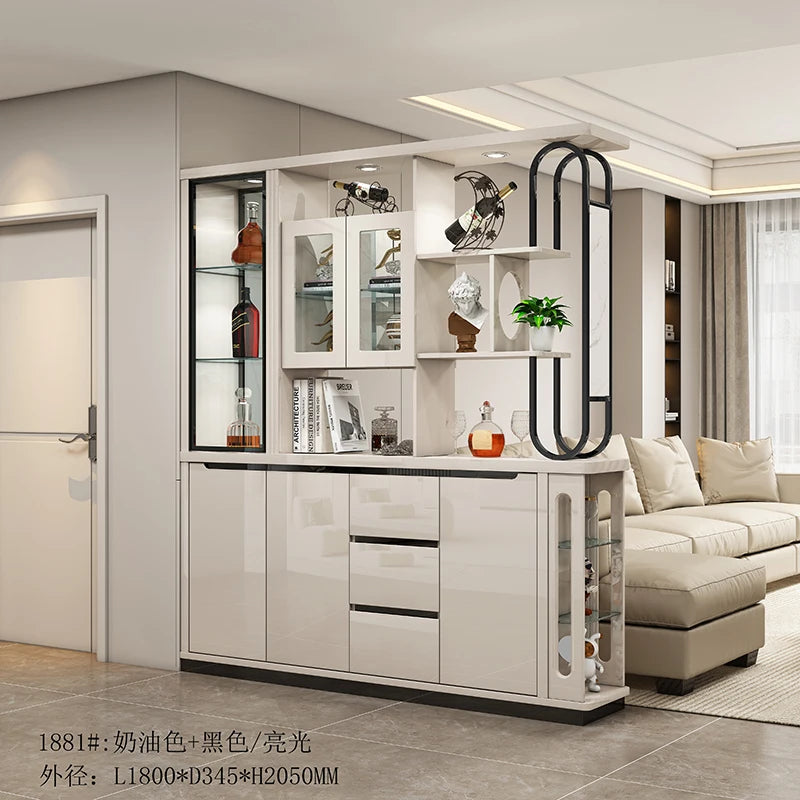 White Wine Drinks Display Cabinet Organizer Shelf Closet Curio Display Cabinet Storage Modern Woonkamer Kasten Furnitures