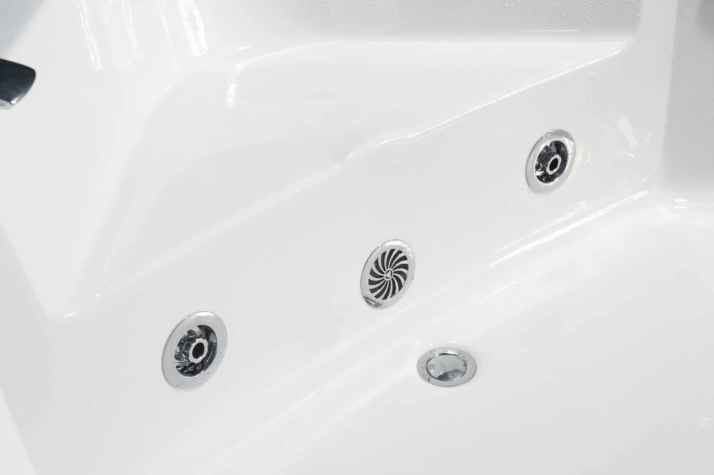 Acrylic Material Spa Bathtub Bathroom Natural For Elder People Jacuzzier Function 74 Jets Massage White Modern Corner Bathtub