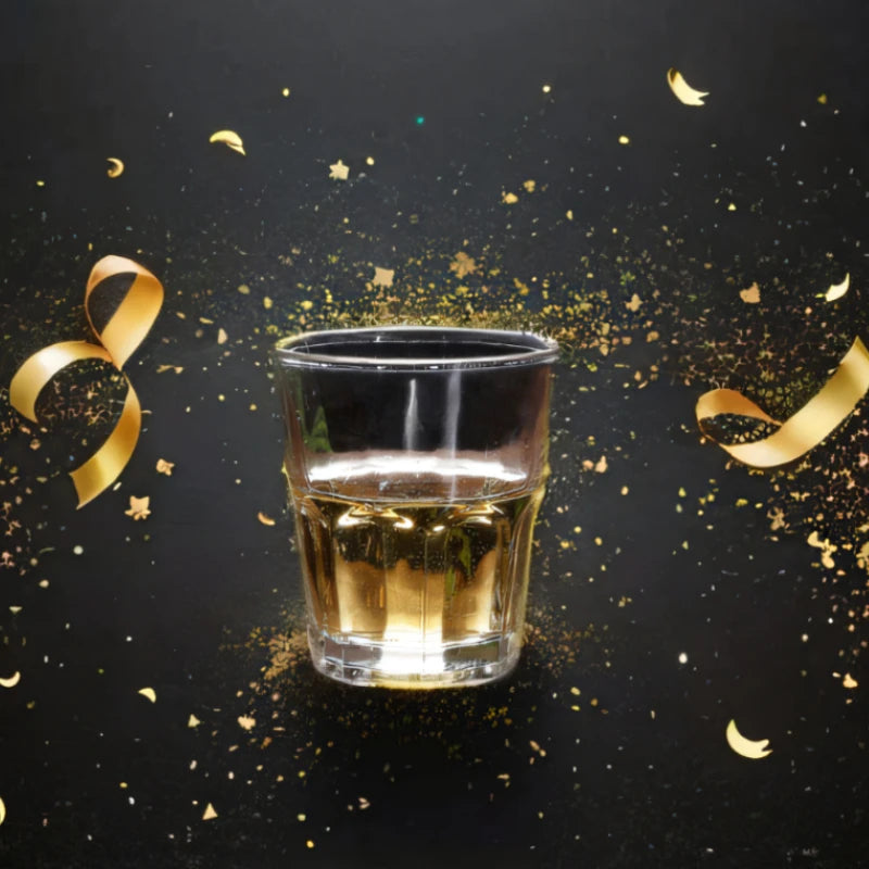 20ml Thick Bottom Vodka Glass Party Light Luxury Octagonal Cup Transparent Drinkware 6pcs Set Vintage Baijiu Cup Elegant Gifts