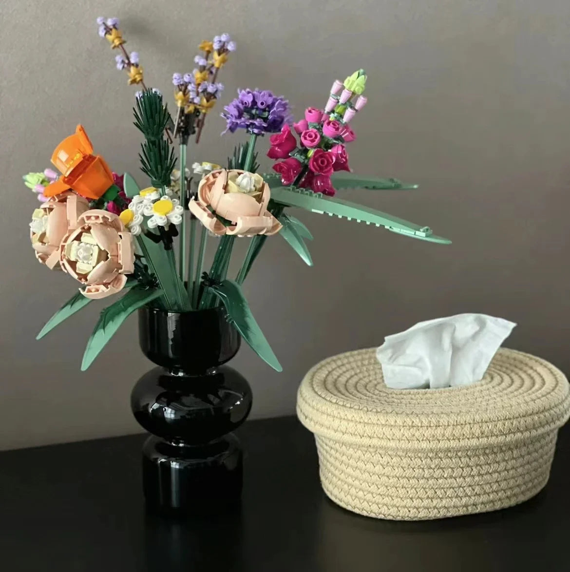 In stock NEW 756pcs Romantic flower Bouquet Home Decoration Building Blocks 10280 Creative Plant Series Giving Girlfriends Gifts