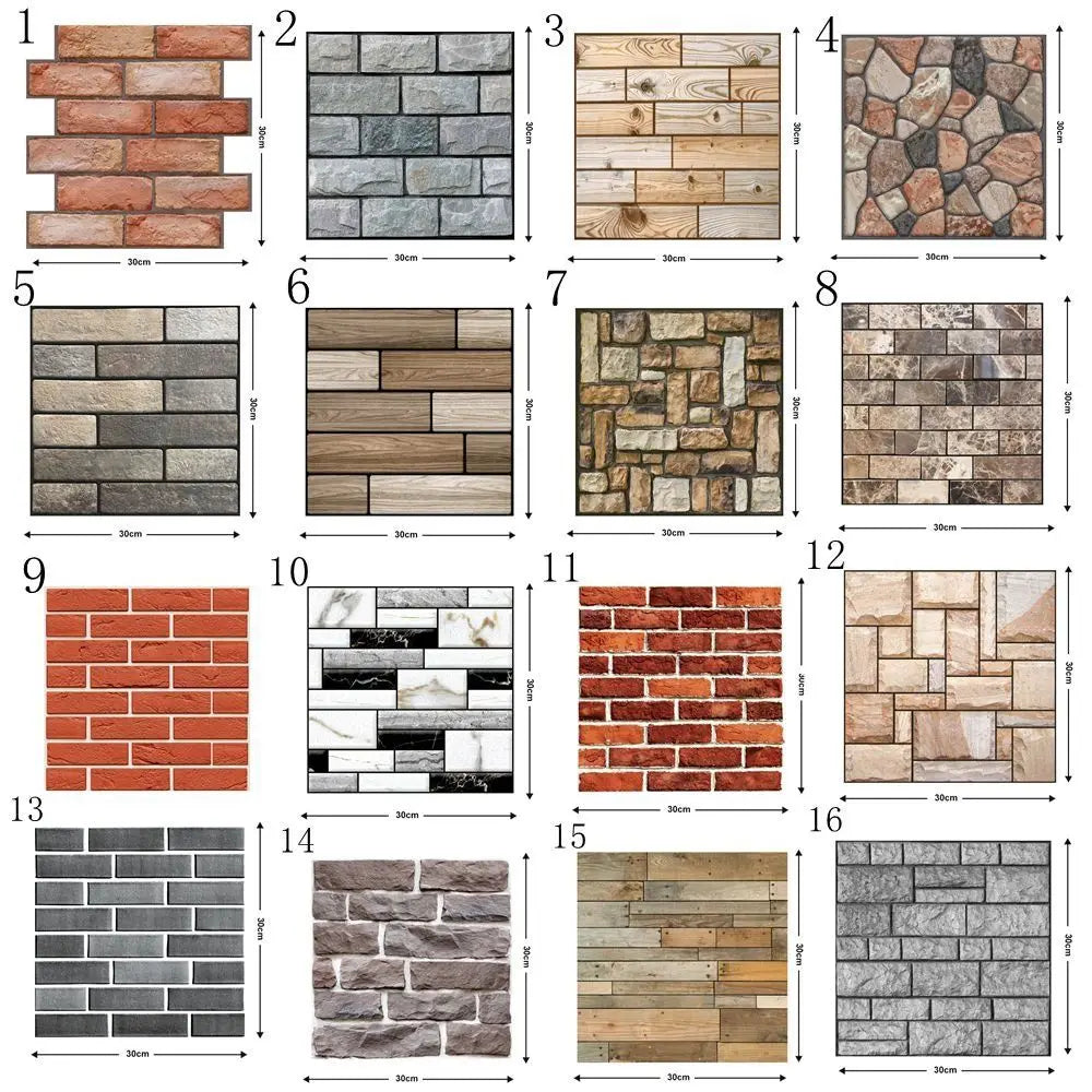 Waterproof Bedroom Brick Design Wallboard Renovation Background Wallpaper 3D Wallpaper For Wall Decoration Wall Decal