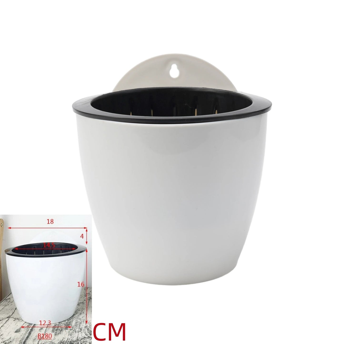 Artificial Pot Plants Pot Nursery Pot Artificial Lawn Vase White Plastic Thick Plant Flower Pot Home Garden Weddings Decoration