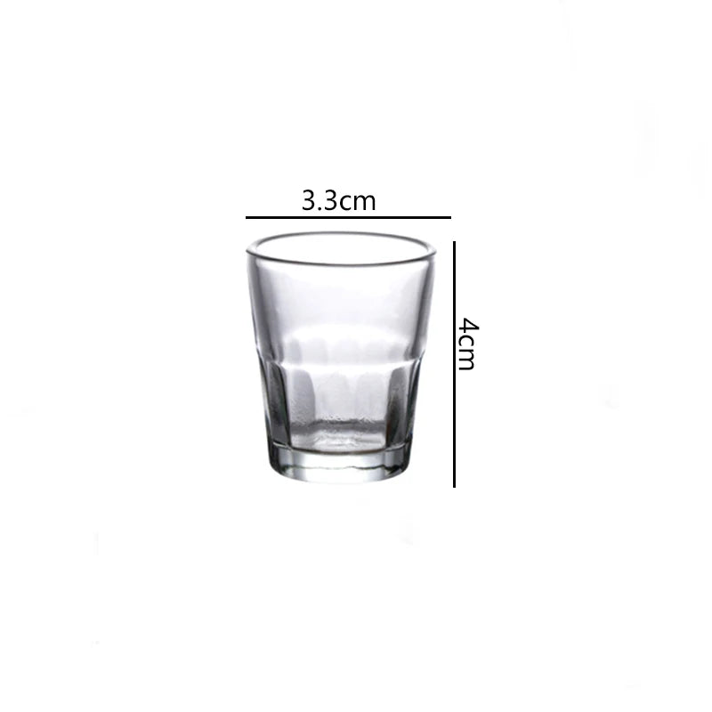 20ml Thick Bottom Vodka Glass Party Light Luxury Octagonal Cup Transparent Drinkware 6pcs Set Vintage Baijiu Cup Elegant Gifts