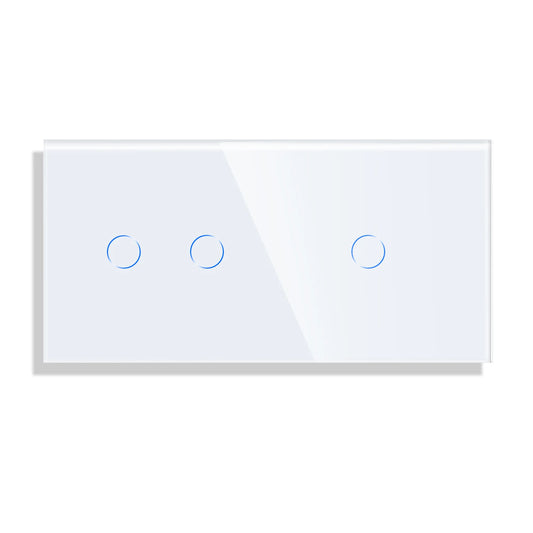 Bingoelec DIY White Black Gold Big Glass Panel 86*157mm For Touch Switches And Sockets AssemblySize