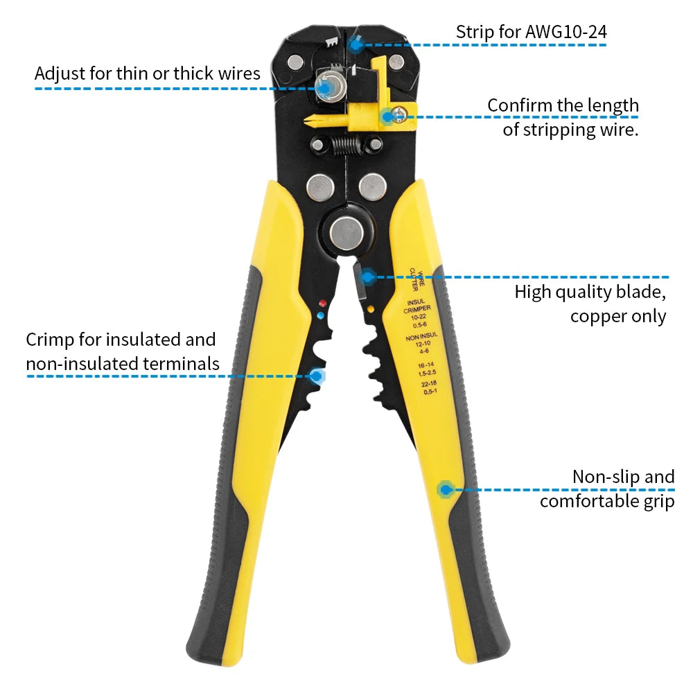 Wire Stripper Tools Multitool Pliers  Automatic 5 In1 Stripping Cutter Crimping Cable Wire Electrician Repair Tools