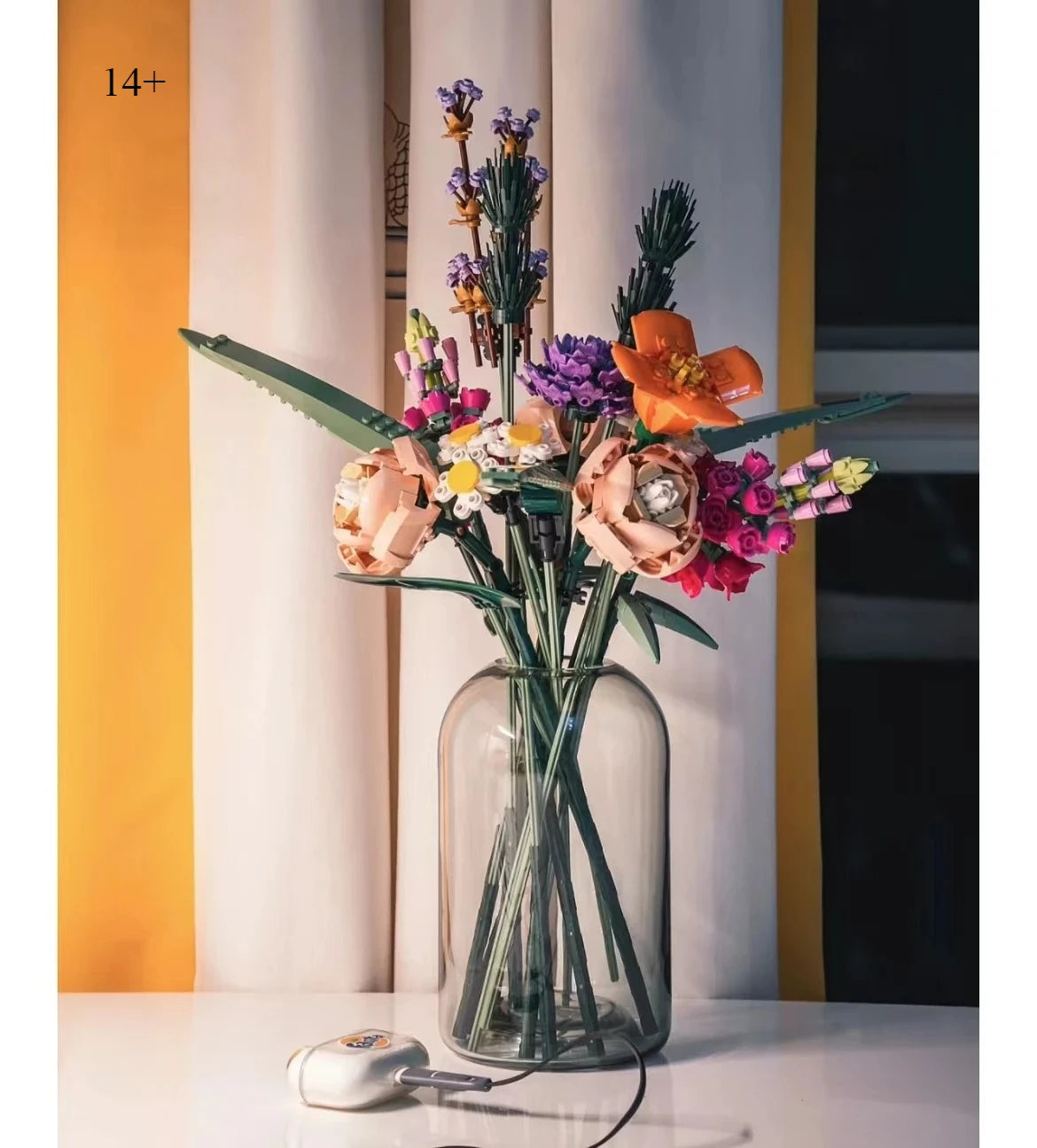 In stock NEW 756pcs Romantic flower Bouquet Home Decoration Building Blocks 10280 Creative Plant Series Giving Girlfriends Gifts