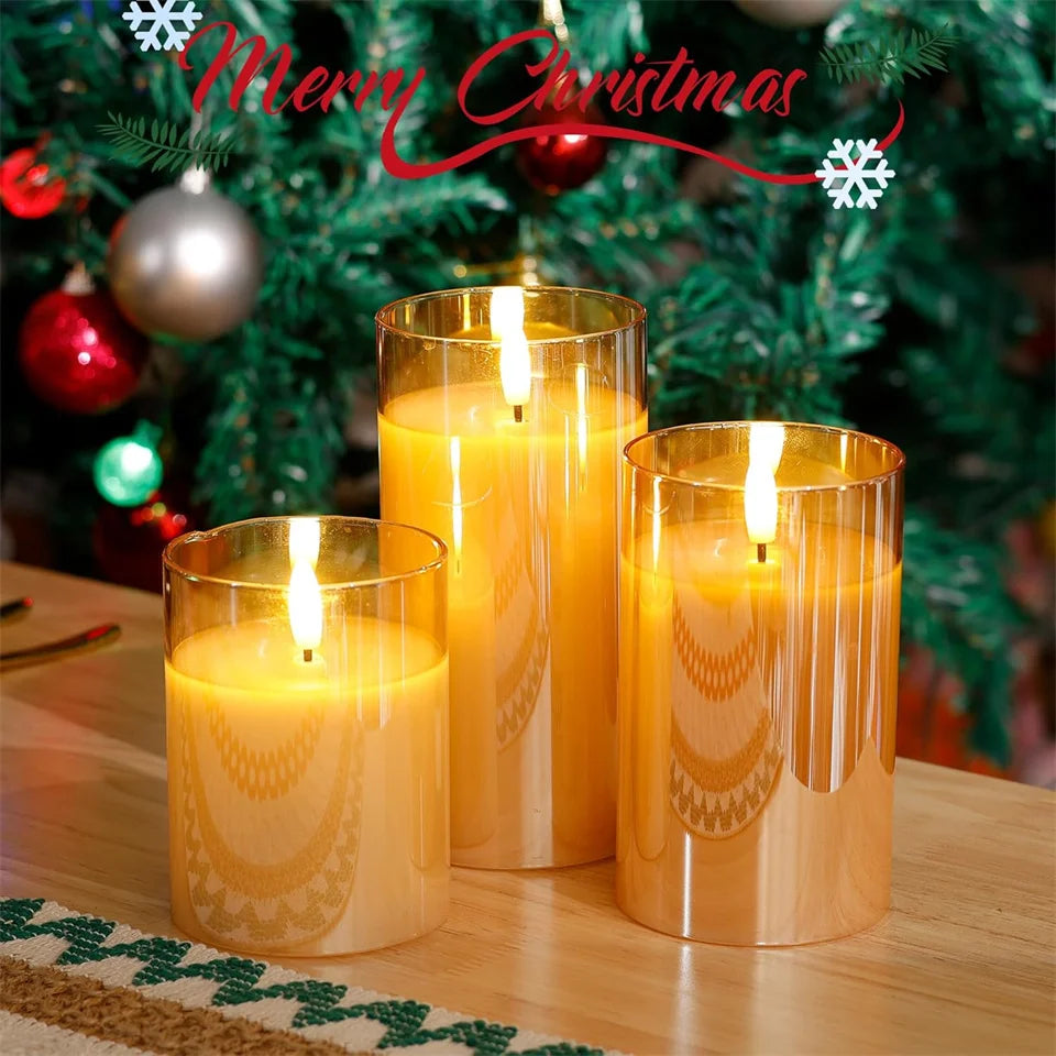 Battery Operated LED Flameless Candles with Remote and Timer Real Wax Candles Flickering Light for Wedding Home Party Decor