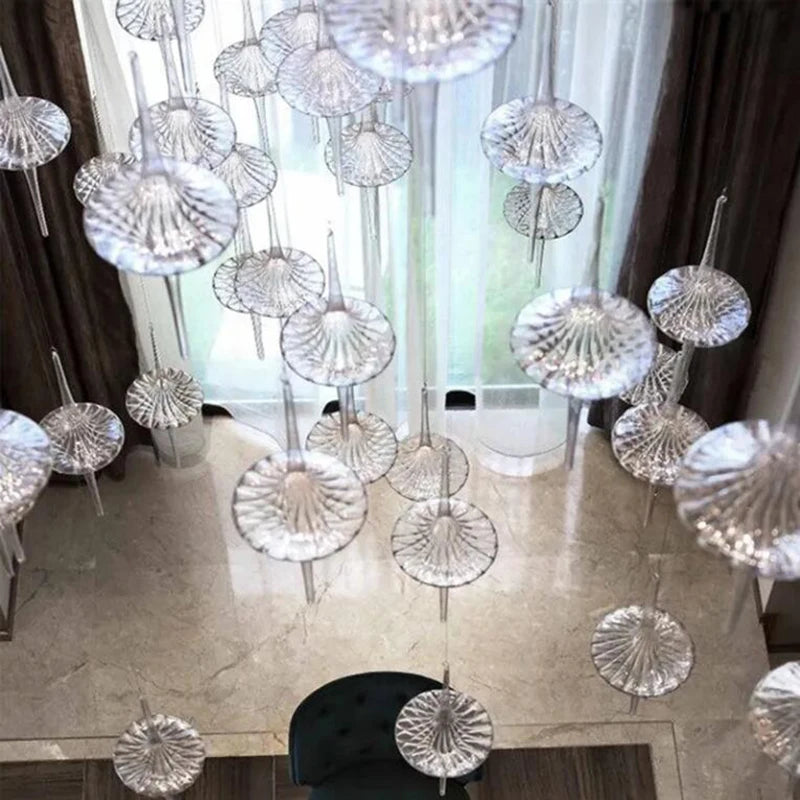 Unique Creative Project Chandelier light For Hotel Restaurant Wedding Decoration big Hanging Lamp Pendant Light Stair Chandelier